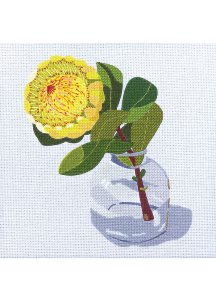 Nicola Woodcock Green Protea Half Stitch Kit