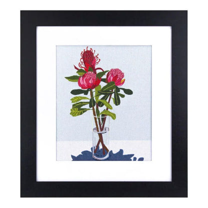 Nicola Woodcock Red Waratah Half Stitch Kit