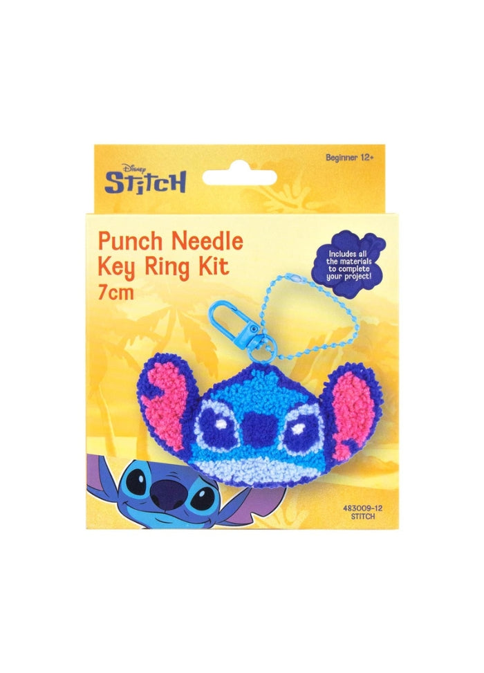 Disney Stitch Punch Needle Key Ring Kit