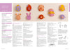 A crochet pattern page titled "Surprise Egg Set" features images of colorful crocheted animals and eggs on the left. Instructions and stitch guides are on the right.
