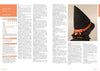 A crochet pattern page for a "Witchy Hat" shows a black hat with an orange band worn by a person. Multiple columns of text and instructions are blurred.