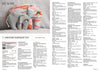 Two crocheted elephant toys, one gray and one multicolored, placed side by side on a soft surface. The image is part of a crochet pattern guide.