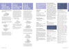 Knitting instruction page with three sections on stitch techniques: back loop, elongated, and cross stitches. Includes text and diagrams with lavender headings. A detailed guide for intermediate knitters, featuring measurements and special abbreviations. The tone is instructional and informative.