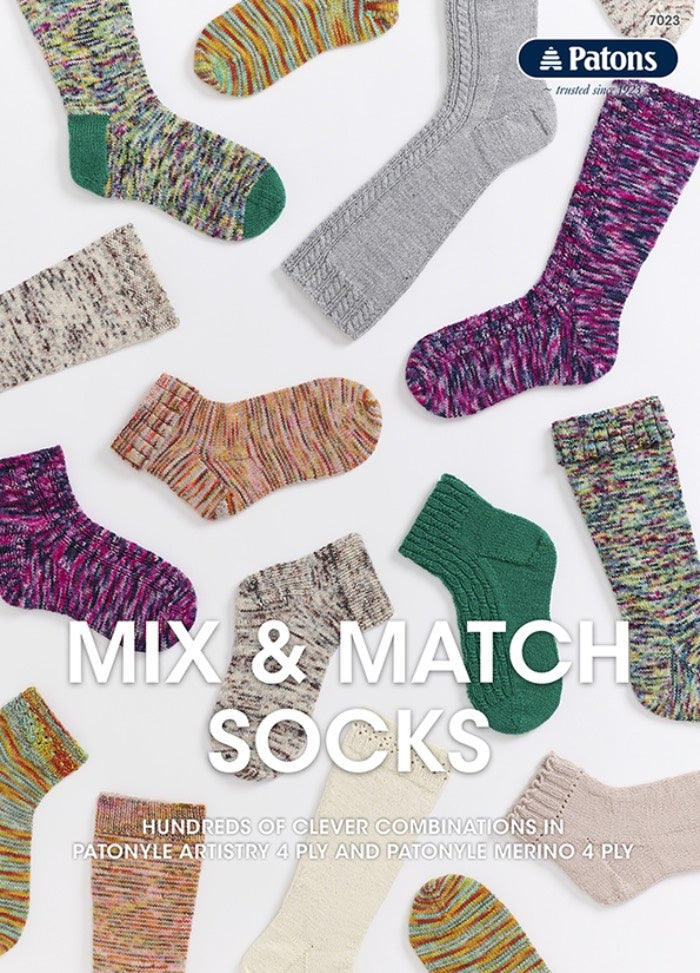 Patons Mix & Match Socks Knitting Pattern Book 7023 | Morris & Sons