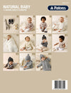 Grid of nine photos showing diverse babies in cozy, knitted outfits. Soft, neutral tones create a warm, inviting feel. Includes an image of baby shoes and toys.