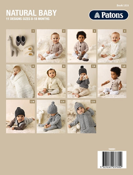 Grid of nine photos showing diverse babies in cozy, knitted outfits. Soft, neutral tones create a warm, inviting feel. Includes an image of baby shoes and toys.