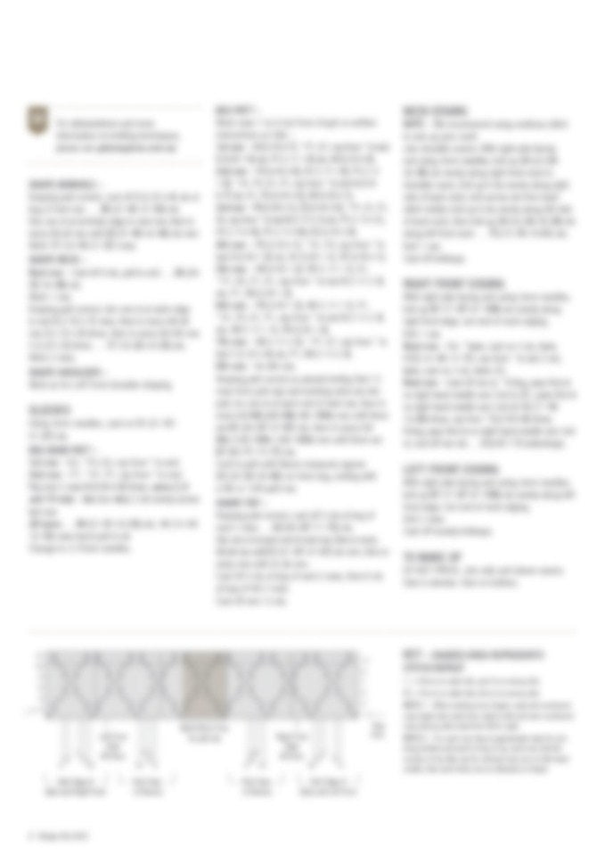Blurry text image with four columns of text and a small diagram of circular patterns at the bottom. The image lacks clarity and readable details.