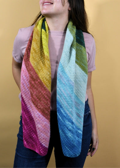 Manos Rainbow Showers Scarf Crochet Kit
