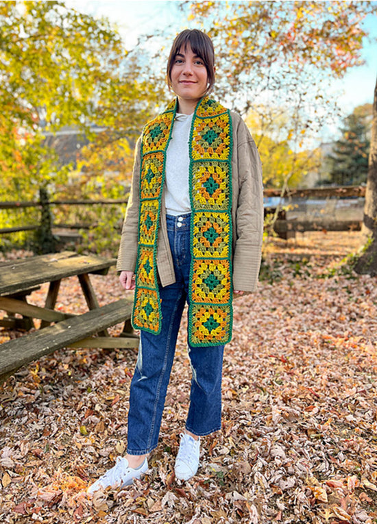 Manos Retro Cardo Crochet Scarf Digital Pattern