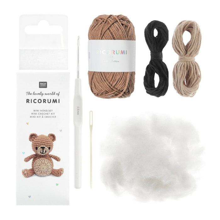 Rico Ricorumi Mini Easy Crochet Kit - Teddy Bear