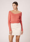Elegant lace-knit blouse with scalloped edges, ideal for spring and summer occasions.