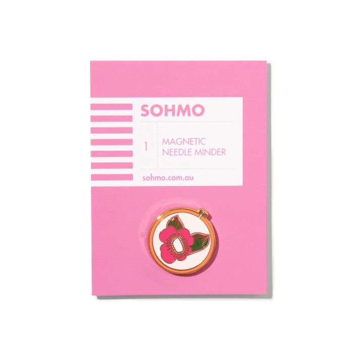 SOHMO Pink Embroidery Hoop Magnetic Needle Minder