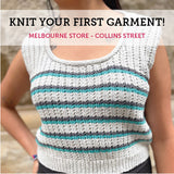 Knit your first garment; a 3 week guide to designing and knitting a top to fit. (Melbourne - CBD)