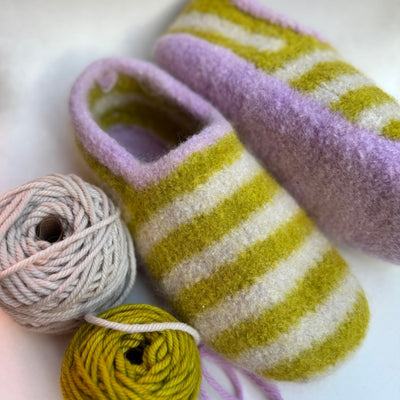 Annie Sews Sailor Slippers Knitting Kit (Pattern Not Included)