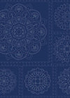 Devonstone Navy Sashiko Panel - Mandala