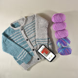 Vera Loves Knitting - Segue Cardigan Kids Bundle - Yarn and Digital Pattern