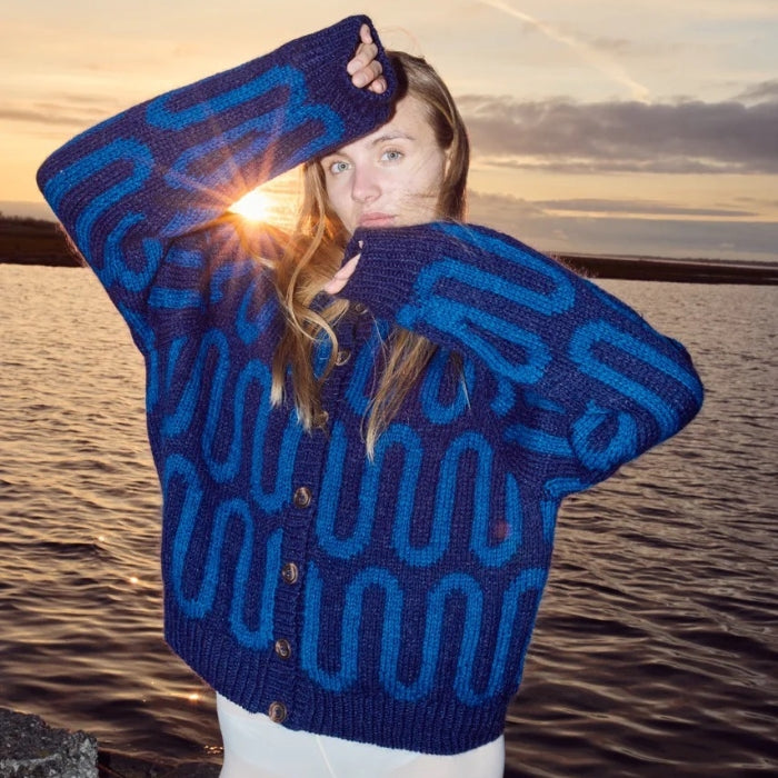 Spektakelstrik Wave Cardi Digital Pattern