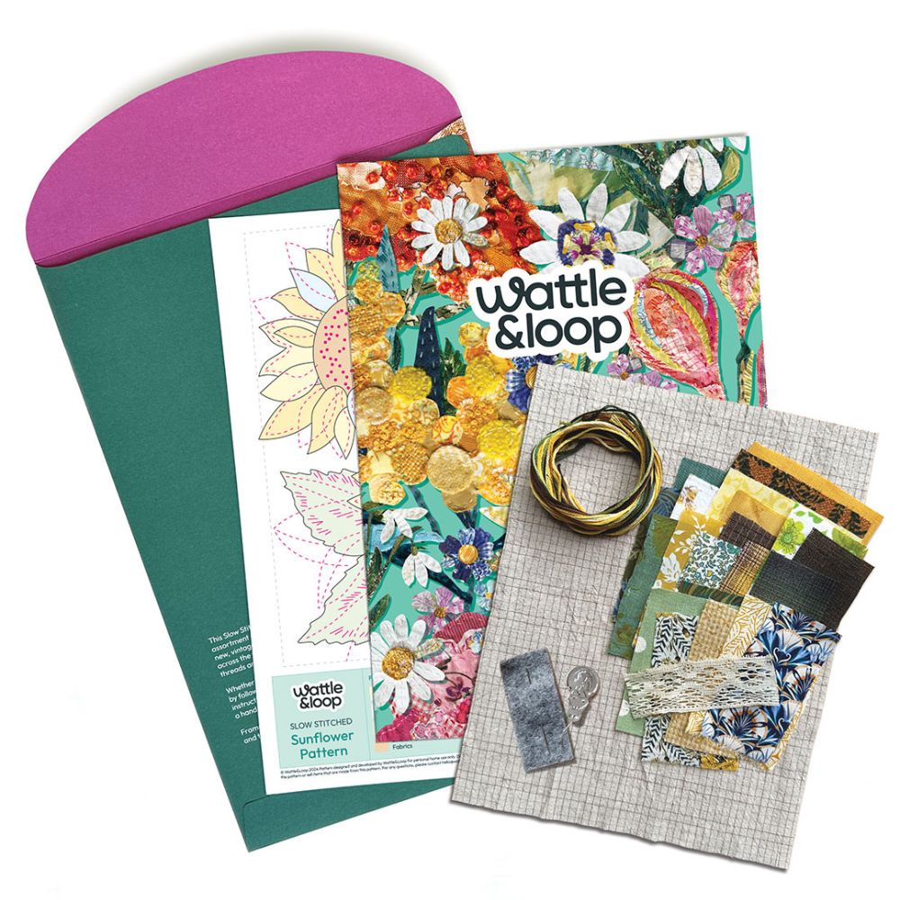 Wattle & Loop Sunflower Slow Stitching Kit