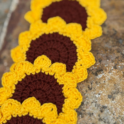 Alison Thompson Crochet Sunflower Coaster Kit
