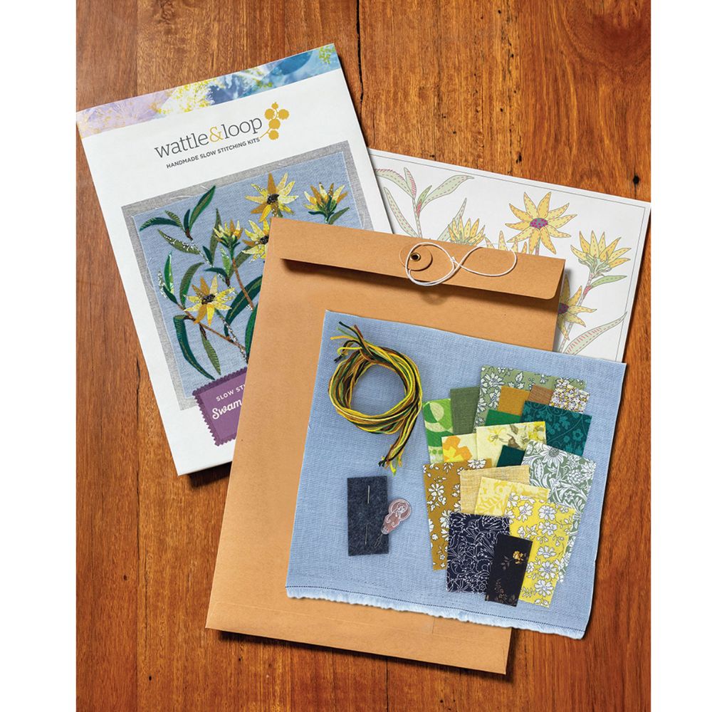 Wattle & Loop Swamp Daisy Slow Stitching Kit