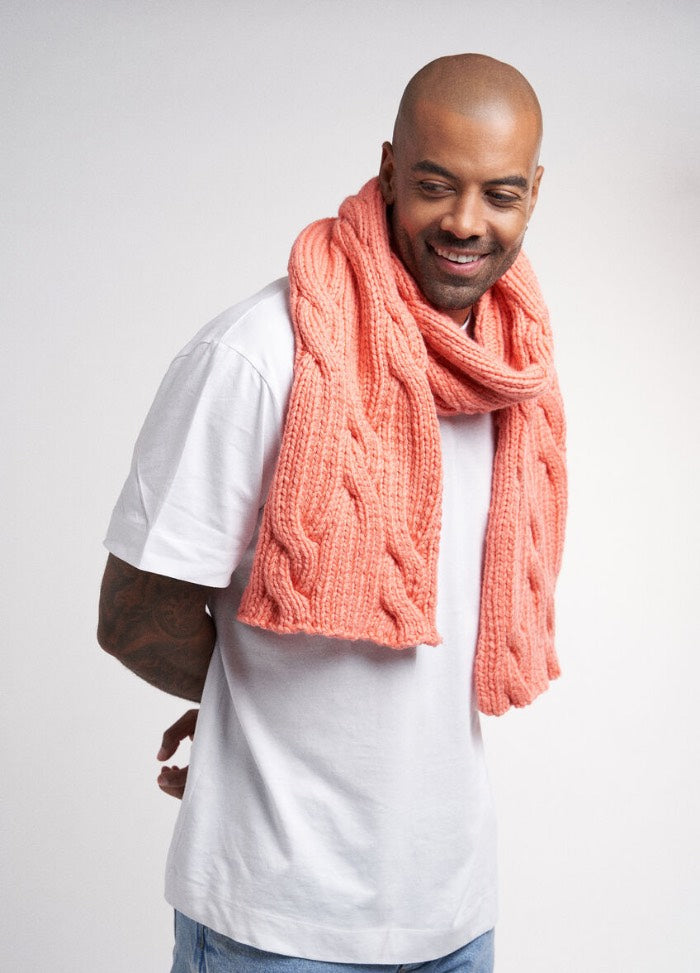 Swish sweater pattern, a stylish knit with diagonal rib detailing and a boxy silhouette, crafted in Rowan Big Wool.