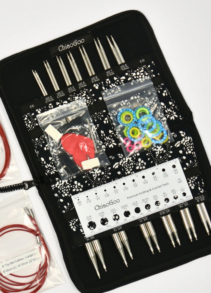 ChiaoGoo TWIST Red Lace Interchangeable Set 4" (10cm) – Complete