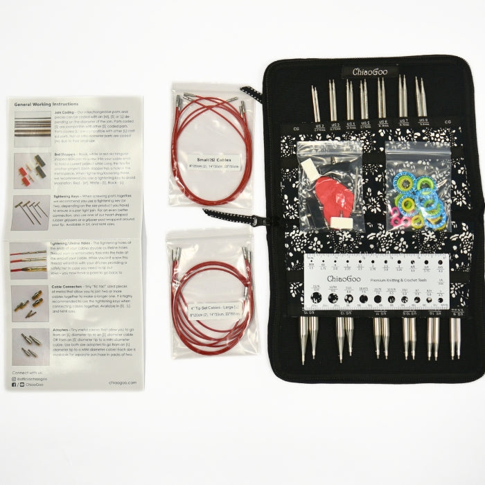 ChiaoGoo TWIST Red Lace Interchangeable Set 4" (10cm) – Complete