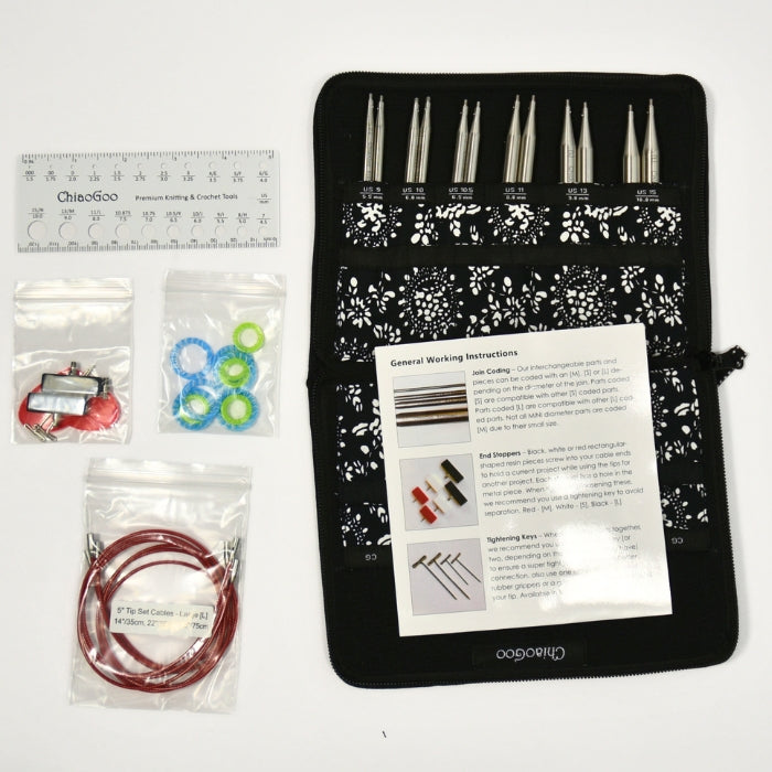 ChiaoGoo TWIST Red Lace Interchangeable Set 5" (13cm) – Large