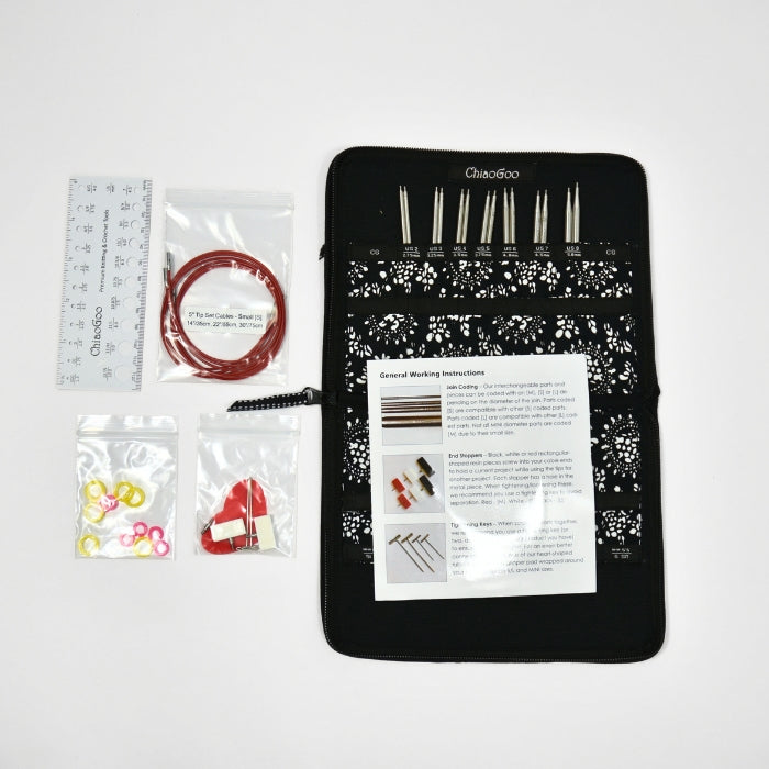 ChiaoGoo TWIST Red Lace Interchangeable Set 5" (13cm) – Small