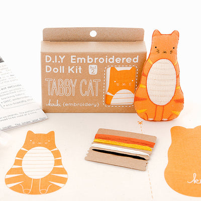 Kiriki Press Tabby Cat Embroidery Kit