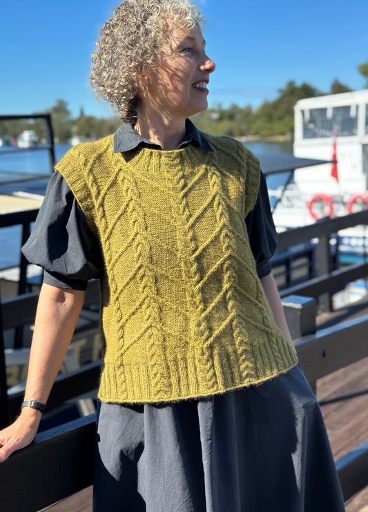 Vera Loves Knitting Fences Vest Kit