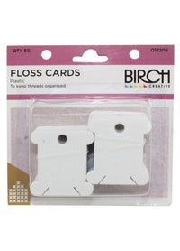 Birch Floss Bobbins Card 50