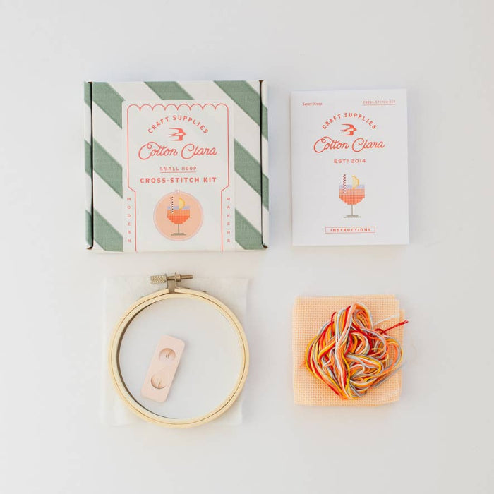 Cotton Clara Aperol Cocktail Cross Stitch Kit