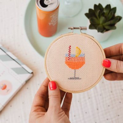 Cotton Clara Aperol Cocktail Cross Stitch Kit