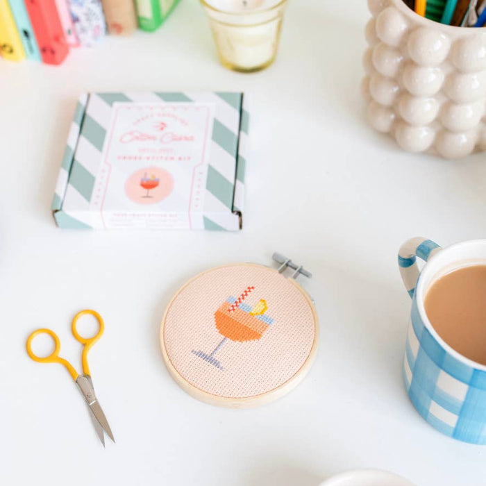 Cotton Clara Aperol Cocktail Cross Stitch Kit