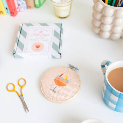 Cotton Clara Aperol Cocktail Cross Stitch Kit