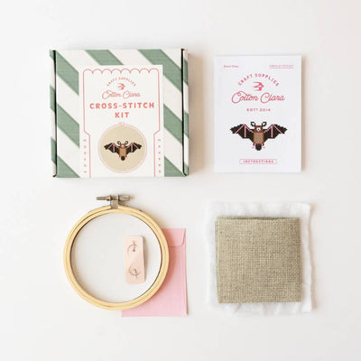 Cotton Clara Bat Cross Stitch Kit