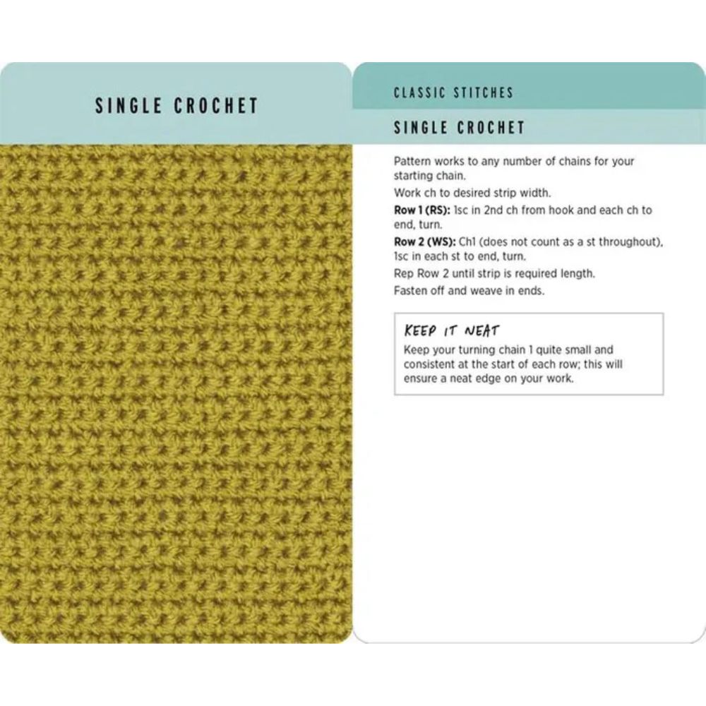 single crochet card