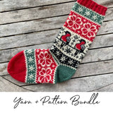 Dompap Christmas Stocking Bundle - Yarn and Digital Pattern