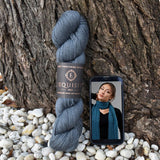 Eve Fishtail Scarf Yarn and Digital Pattern Bundle Dark Grey Colourway