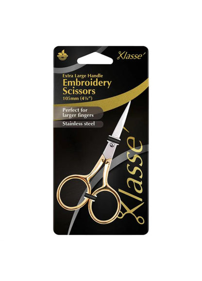Klasse Embroidery Scissors Extra Large Handle 105 mm Gold