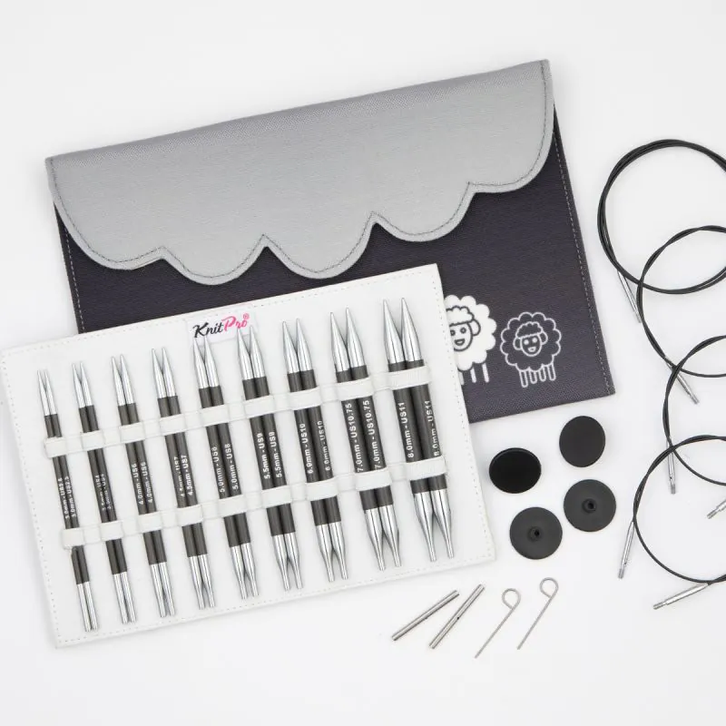 KnitPro Karbonz Interchangeable Needle Midi Set 13cm