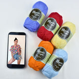 Lola Crochets Flora Tee Bundle Yarn and Digital Pattern