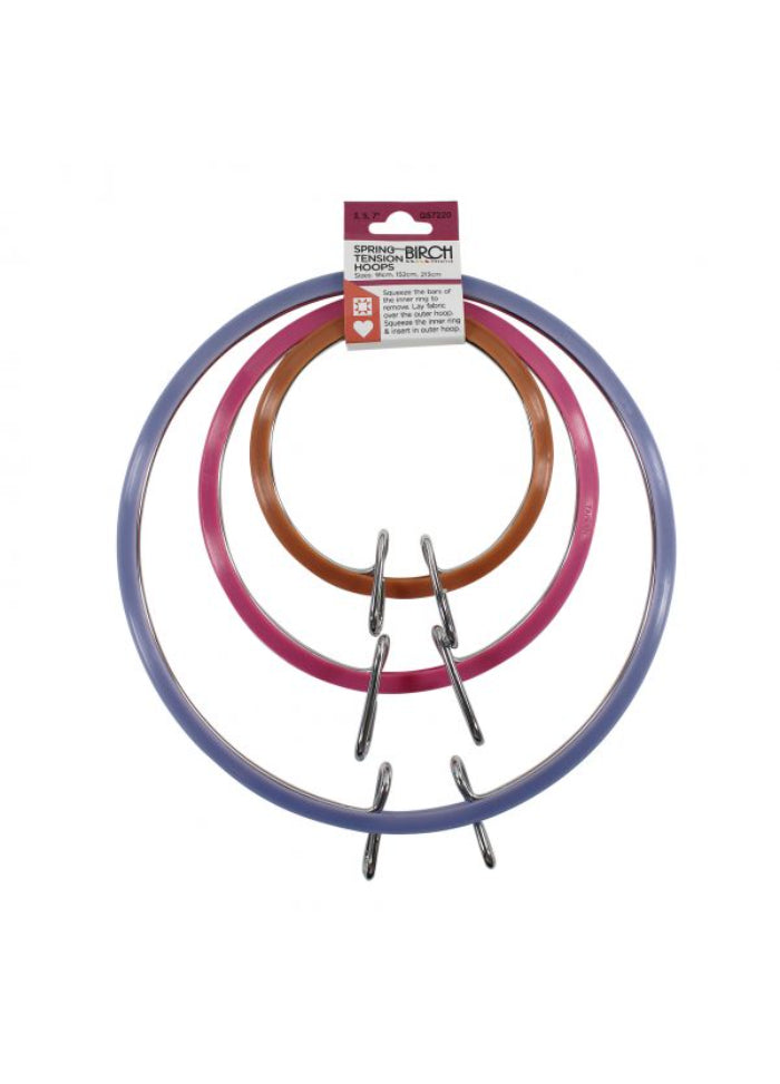 Birch Spring Tension Hoops Set 3" 5" 7"
