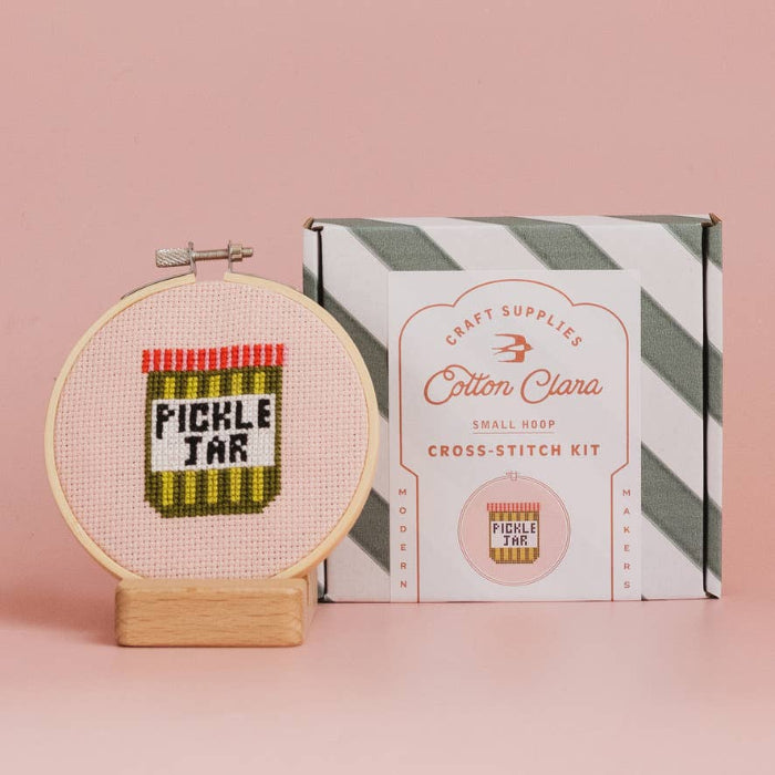 Cotton Clara Pickle Jar Cross Stitch Kit
