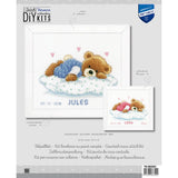 VERVACO COUNTED CROSS STITCH KIT SNOOZING TEDDY BEAR