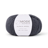 a ball of rowan_mode_alpaca_wool yarn in colour carbon