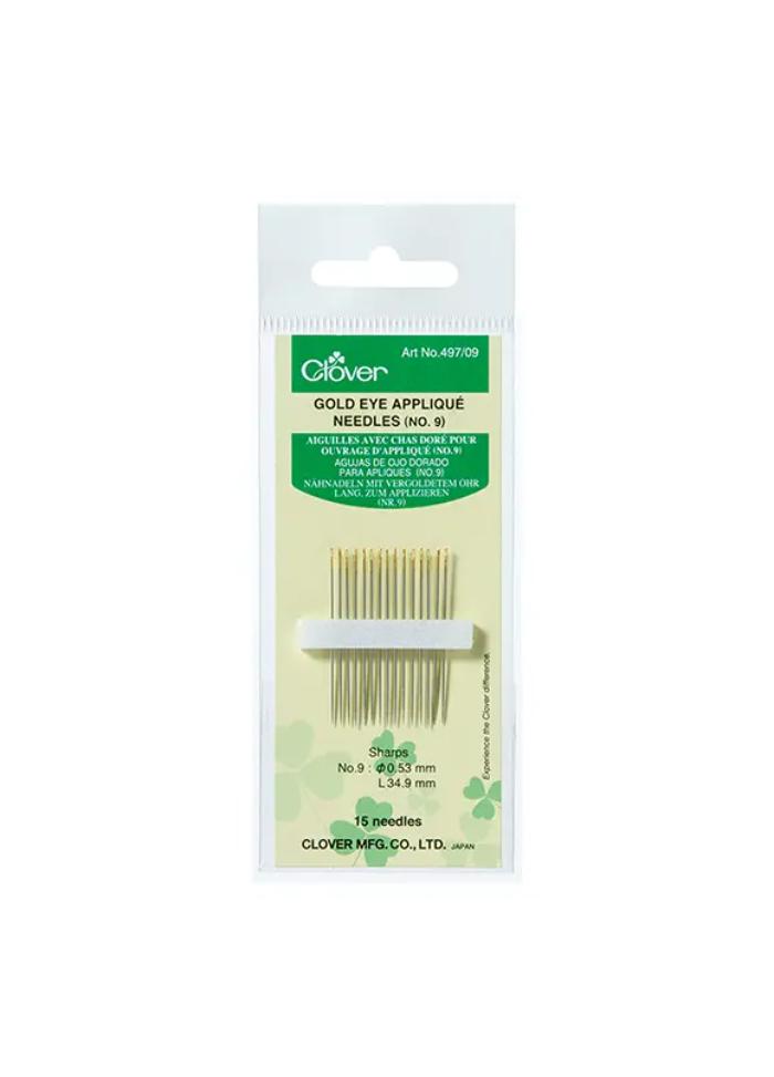 Clover Needles Gold Eye Applique