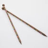 Knitting needles 3 Symphonie handcrafted single pointed straights in 25cm and 35cm colourful timber grain