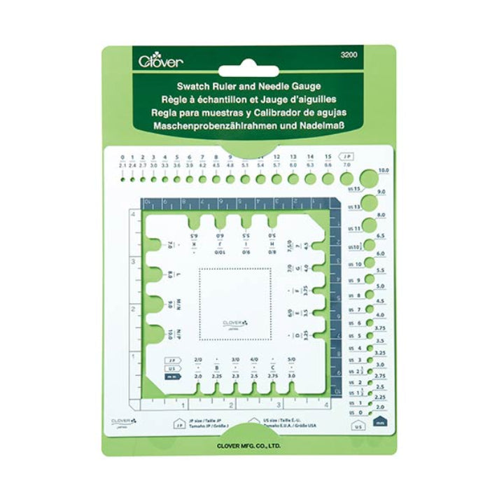 Clover Swatch Ruler Needle Gauge